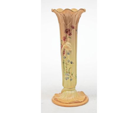 A Royal Worcester blush ivory vase, height 19cm. CONDITION REPORT - very good, no damage/restoration, minor wear only.