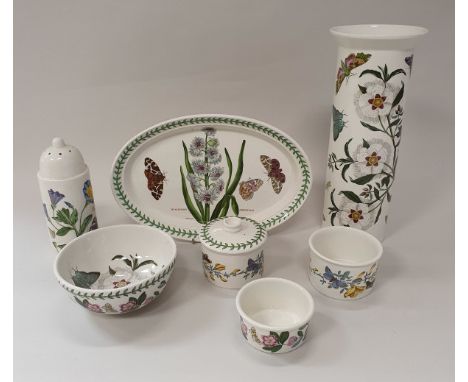 Nineteen pieces of various Portmeirion Botanic Garden wares including tall vase, five breakfast bowls, three plates, oval veg