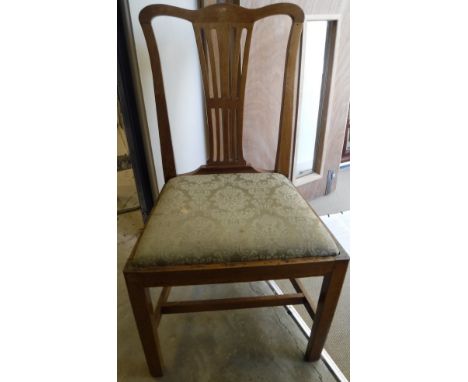 Four various 18th/19th Century Provincial Chippendale dining chairs, together with a large mahogany framed mirror with bevell