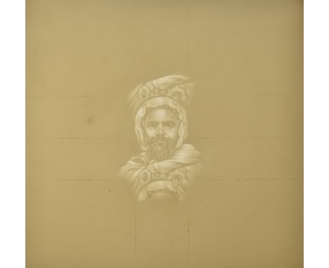 Banque Centrale d’Algerie, the original hand carved three dimensional wax mould used to create the repeating watermark of Abd