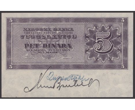 National Bank of the Federal People’s Republic of Yugoslavia, proof 5 Dinars, 1950, proof 100 Dinara, National Bank of Yugosl