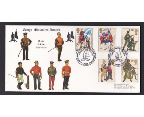 Great Britain - 1983 (6 Jul) Army  Miniature Model Exhibition special handstamp Hawkwood official FDC  p/a.