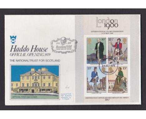 Great Britain - 1979 (24 Oct)  Rowland Hill m/s Aberdeen FDI with Rowland Hill cachet on Haddo House official FDC, l/a.
