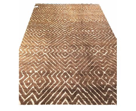 CONTEMPORARY CARPET, 275cm x 183cm, Ivory Coast style design, by Florence Broadhurst.