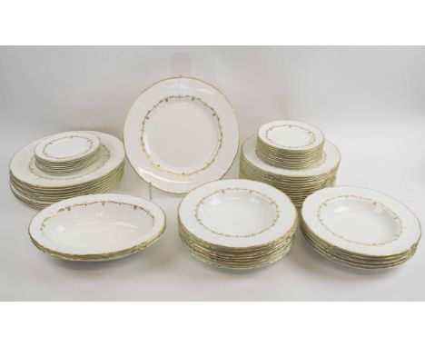ROYAL WORCESTER, gold chantilly dinner service for ten, fifty five pieces in total. (55) (please note - no packaging provided