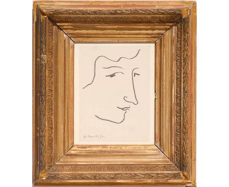 HENRI MATISSE 'Portrait of Colette', original lithograph, signed in the plate, from an edition of 3000 with original justific