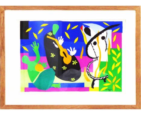 HENRI MATISSE 'Tristesse Du Roi', original lithograph from the 1954 edition after Matisse's cut outs, printed by Mourlot, 35c