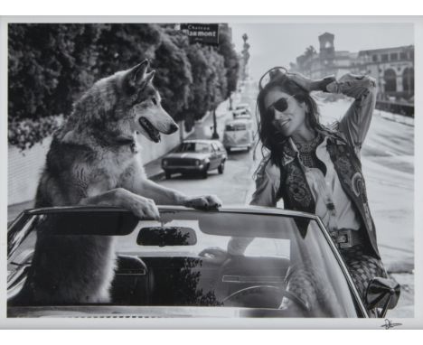 David Yarrow,British, b.1966-The Fox and The Hound, 2022;archival pigment print on photo paper,printed signature,image: 21.7 
