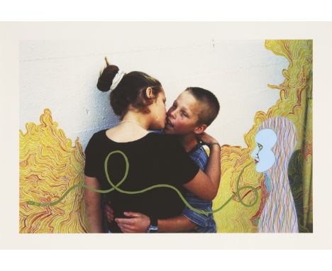 Ed Templeton,American b. 1972-Kissing kids, Encinitas 1997, 2012;archival pigment print on wove,edition 83 of 100,24.8 x 35.3