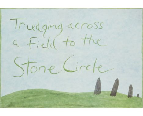Jeremy Deller,British b.1966-Trudging Across A Field To The Stone Circle, 2022;offset lithograph on Parch Marque White 220gsm