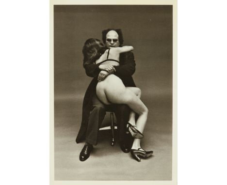 Helmut Newton,
German 1920-2004,&nbsp;

Gustave Moreau and friends;

two silver gelatin prints on paper,
sheets: 20.3 x 25.3 