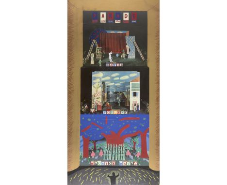 David Hockney OM CH RA,British b. 1937- Parade Metropolitan Opera, 1982; offset lithograph and silkscreen on wove, signed in 