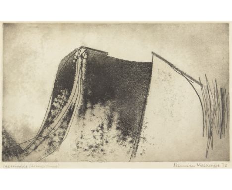 Alexander MacKenzie,
British 1923-2002,

Untitled landscape, 1973;

etching on wove,
signed, dated and inscribed,
plate: 27.5