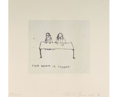 Tracey Emin CBE RA,British b. 1963-Closed, 2013;etching on Somerset soft white wove,signed, titled, dated and numbered 149/20
