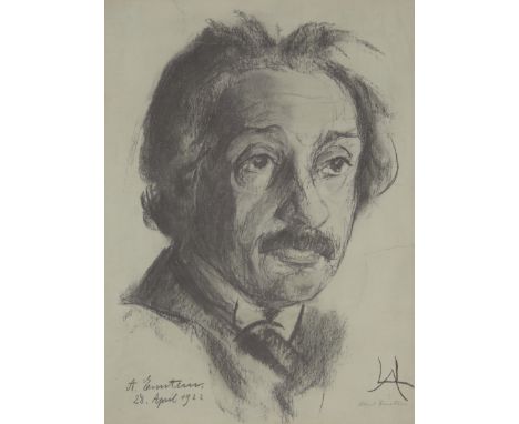 Lou Albert-Lasard,German 1885-1969,Portrait of Albert Einstein, 1922;lithograph on wove,artist's monogram, sitter's signature