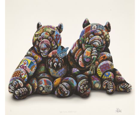 Louis Masai,British 21st Century,Blue tinted perspectives, 2021;hand-finished archival pigment print on wove,signed and dated