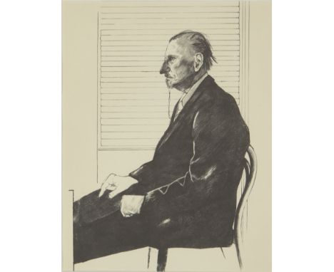 David Hockney OM CH RA,British b. 1937-The Print Collector (Portrait of Felix Mann), from Europaeische Graphik VII, 1969;lith