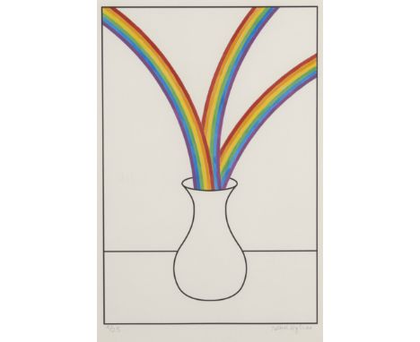 Patrick Hughes,British b.1939-Bloom, 2018;archival pigment print with hand-colouring on wove,signed and numbered 9/25 in penc