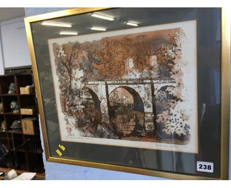 A print after Norman Wade 'Prebends Bridge'