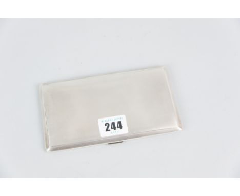 A full size oblong engine turned gentleman's cigarette case, 7.9 ozs, Birmingham 1951
