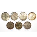 Seven Victorian Florins, various dates between 1848-1900