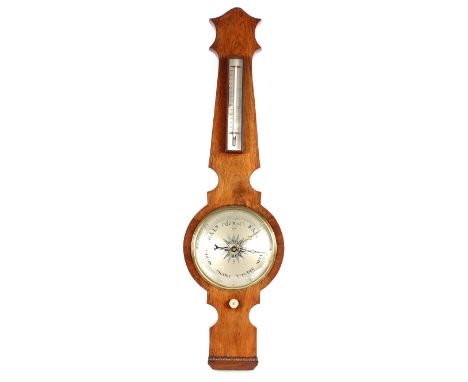 A 19th Century rosewood banjo barometer / thermometer, 99cm&nbsp;