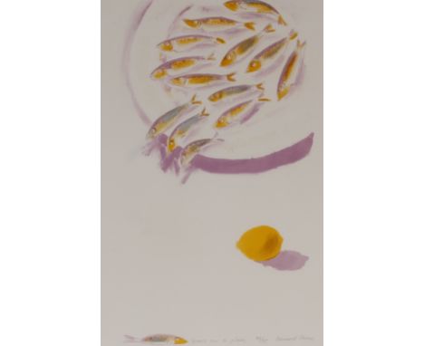 Bernard Cheese, "Sprats On A Plate", limited edition lithograph, 34/35, 53.5cm x 34.5cm&nbsp;