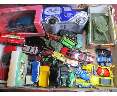 Corgi Diecast Cars, London taxi, Welly, London bus, etc:- One Box.