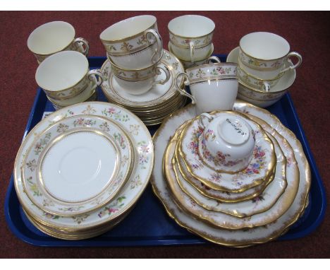 Hammersley Teaware, pattern No 12668, 870, Rose with gilt highlights, eleven pieces; Collingwood tea service of thirty four p
