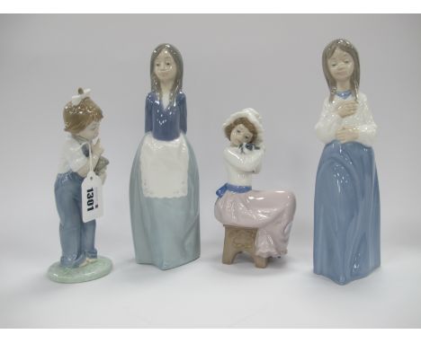 Nao Figurines, featuring Young Girls, the tallest 23cm. (4)