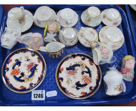 Royal Crown Derby Imari 1128 Miniature Jug, 4cm high, Mason's mini jugs, Hammersley, Foley,Spode, other miniatures:- One Tray