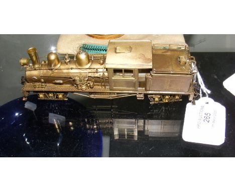 A Japanese United Scale Models locomotive in gilt finish - length 16cm - no box  