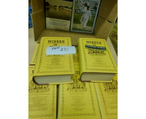 Sporting Memorabilia :Cricket Wisdens Almanack 1979-86, hardback complete & Essex handbooks 1980-97, all vgc.