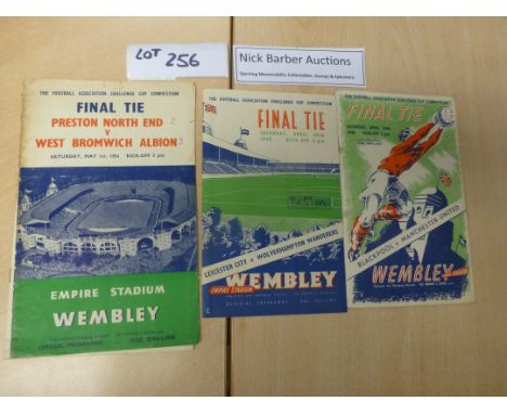 Sporting Memorabilia :Football progs Cup Finals 1948/49/54, fair/good cond.