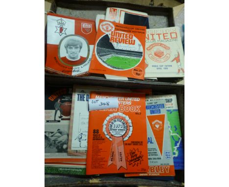 Sporting Memorabilia :Football progs incl Man Utd signed by Matt Busby prog, Club Magazine 66 World Cup  Edition, other progs