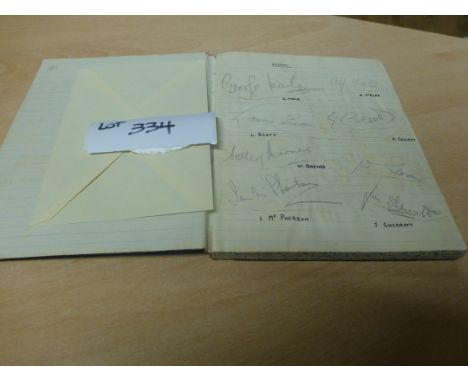 Sporting Memorabilia :Autographs album on piece inc teams 1946-8 incl Wright, Lawton, Arsenal, Charlton, Man City, Norwich, T