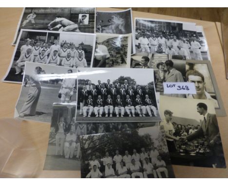 Sporting Memorabilia :Cricket Reg Simpson Collection original photo selection, team photos, various sizes & Union Castle Line