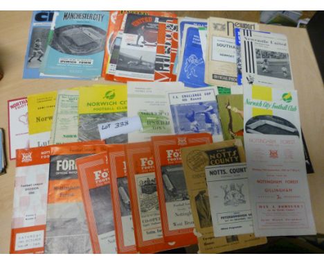 Sporting Memorabilia :Programmes late 50’s onwards, M N, incl Man City, Man Utd, Millwall, Norwich, Notts F. several Ipswich 