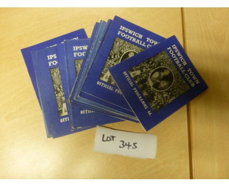 Sporting Memorabilia :Football Ipswich Town progs 1961/2 not complete, condition mostly good, incl friendly v Anchen (18).