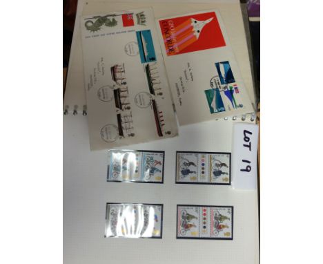 Stamps :GB mint incl gutter pairs, in an SG ring 22 album, and a cover album with various FDC’s incl Channel Islands.