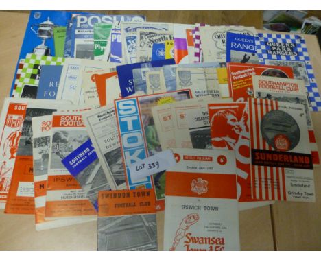 Sporting Memorabilia :Programmes late 50’s onwards, O S, incl Preston, QPR, Reading, Sheff Utd, Sunderland, Swansea Ipswich a