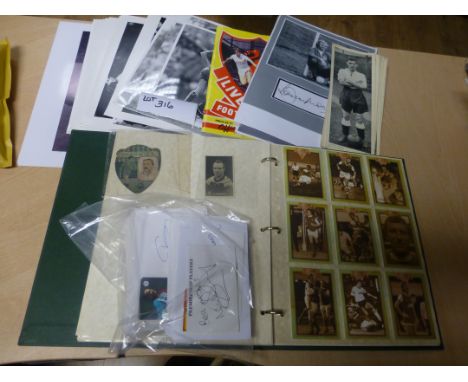 Sporting Memorabilia :Football batch of Liverpool press pictures late 1980’s, Topical Times cards, signed and mounted cards, 