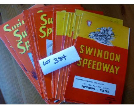 Sporting Memorabilia :Speedway Swindon Robins programme selection 1954-60, all in vgc (25).