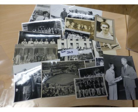 Sporting Memorabilia :Cricket Reg Simpson Collection original photos, some signed by Simpson and team group Notts p/c size 19