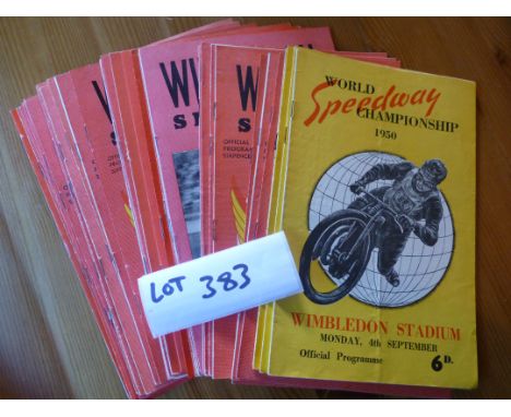 Sporting Memorabilia :Speedway Wimbledon Dons prog selection 1950-60, all in vgc (44).