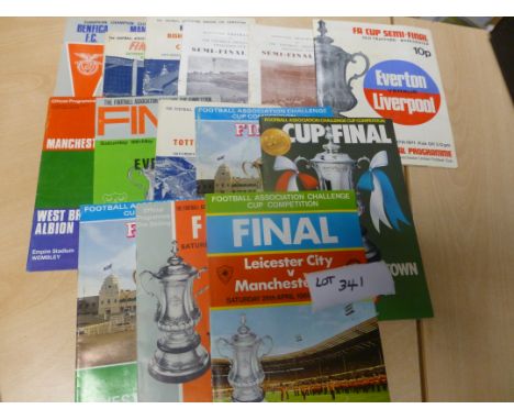Sporting Memorabilia :Football Final Progs incl Amateur Final 52, 54, FA Cup Final 62, 65, Semis etc, all good cond.