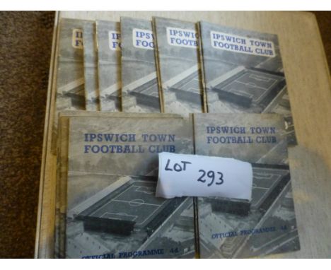 Sporting Memorabilia :Football Ipswich Town home progs 1958/9, full season x 23, good cond.