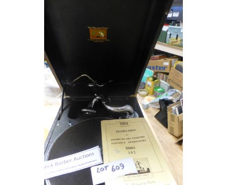 Collectables :Gramophone Record Player HMV Model 102 within box with instructions, in v. fine condition.
