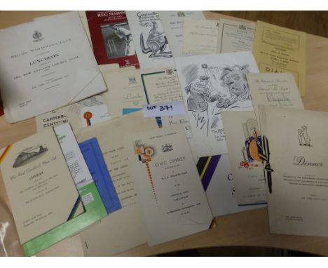 Sporting Memorabilia :Cricket Reg Simpson Collection lovely collection of dinner invitations and menus mostly from England To