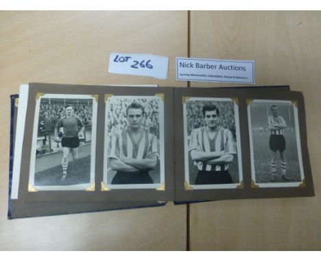 Sporting Memorabilia :Football Sheffield Wednesday late 1950’s photo album, some signed, all well mounted (can be removed) x 